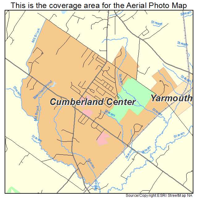 Cumberland Center, ME location map 