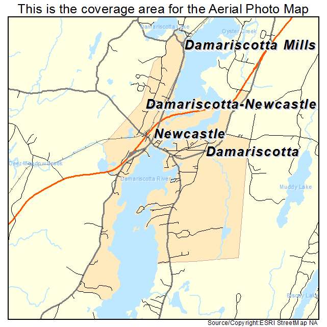 Damariscotta Newcastle, ME location map 