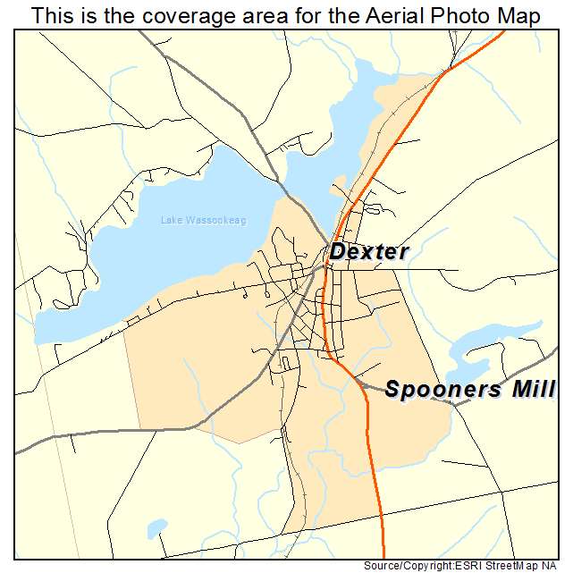 Dexter, ME location map 