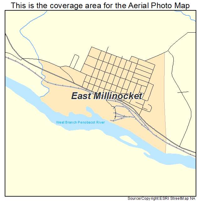 East Millinocket, ME location map 