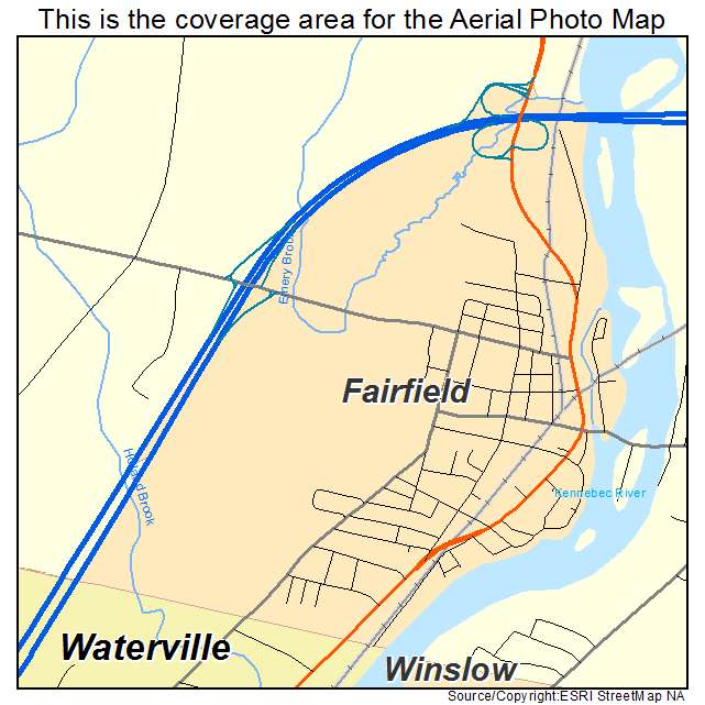 Fairfield, ME location map 