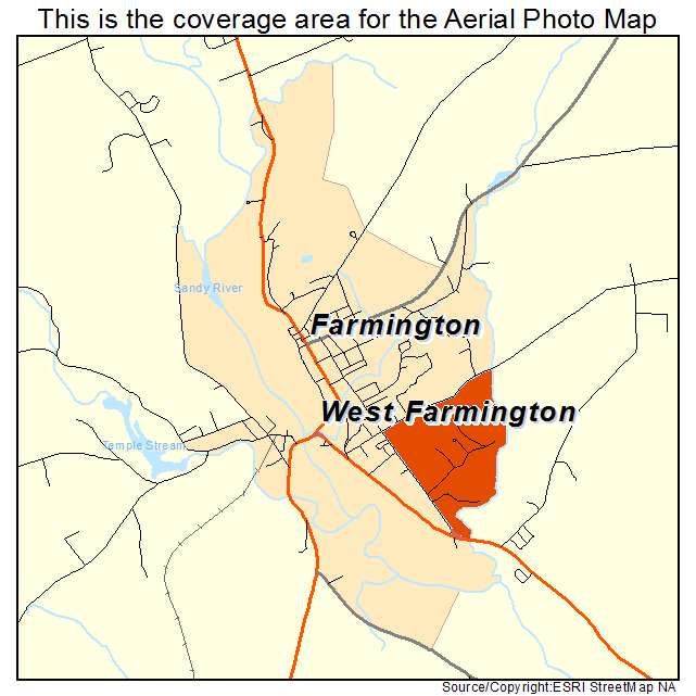 Farmington, ME location map 