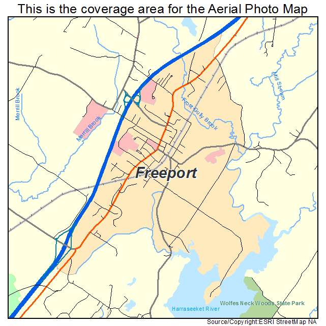 Freeport, ME location map 