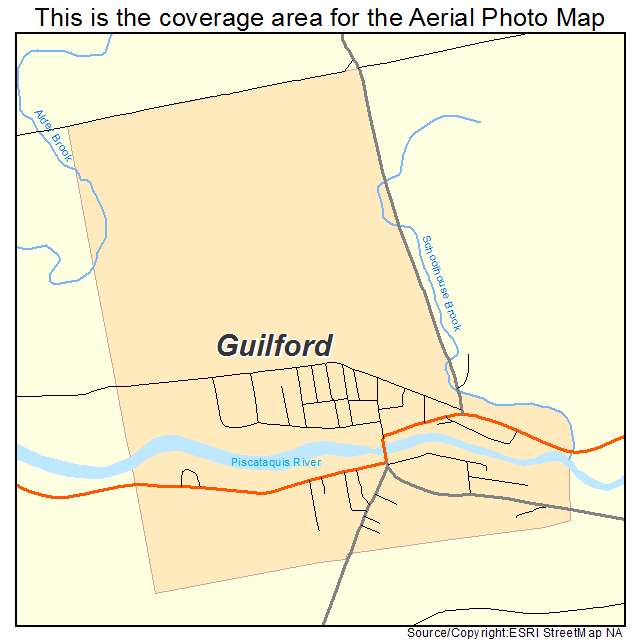 Guilford, ME location map 