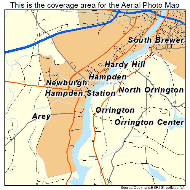 Hampden, ME location map 