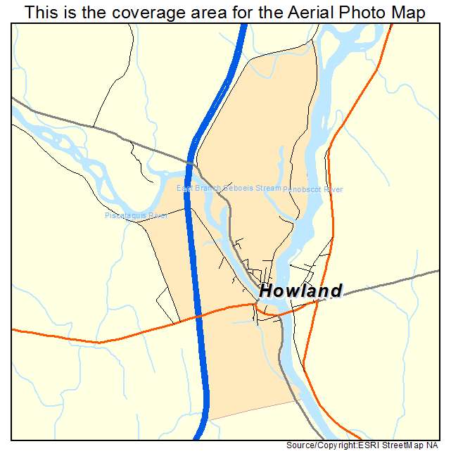 Howland, ME location map 