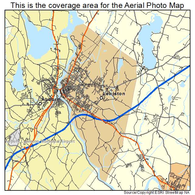 Lewiston, ME location map 