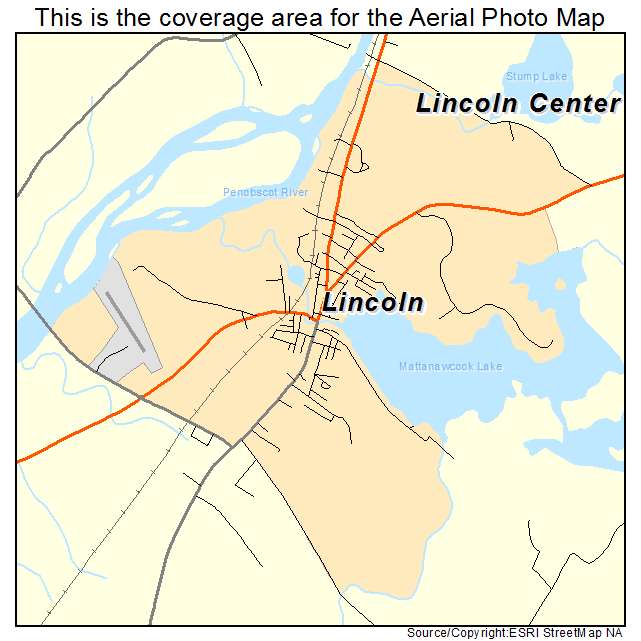Lincoln, ME location map 