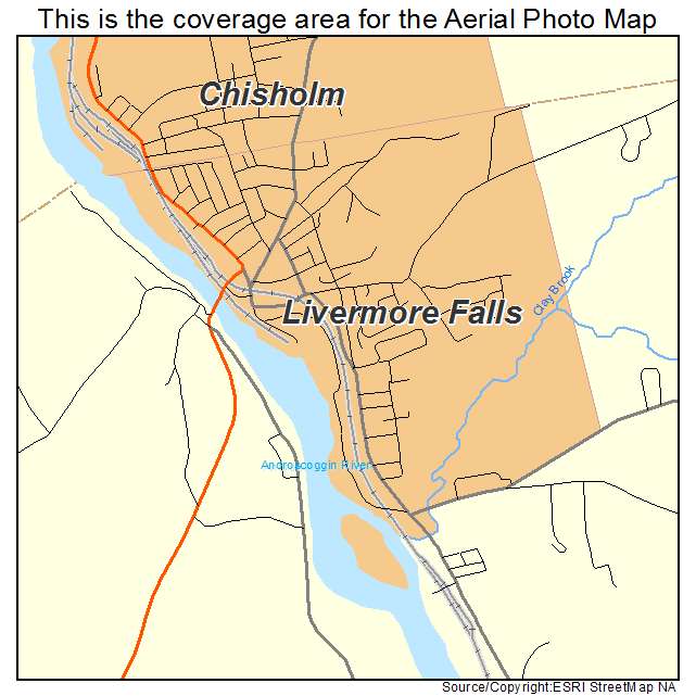 Livermore Falls, ME location map 