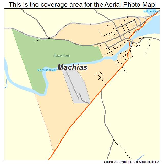 Machias, ME location map 