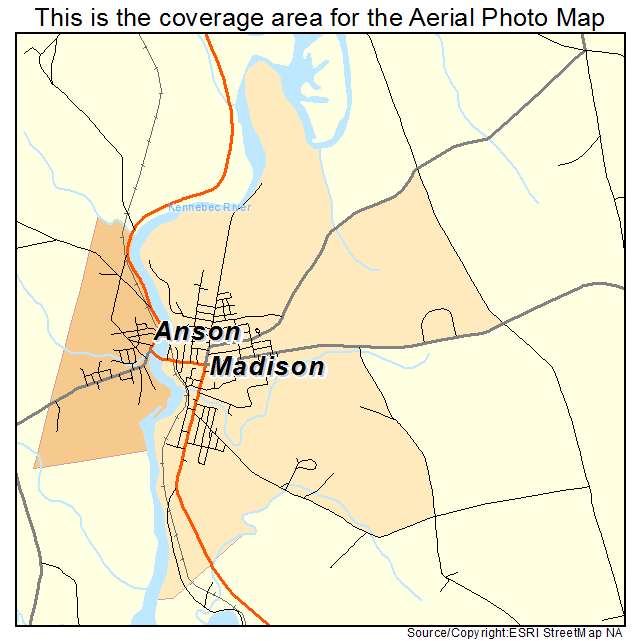 Madison, ME location map 