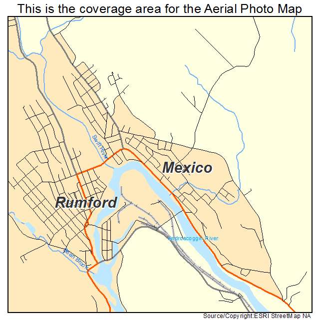 Mexico, ME location map 