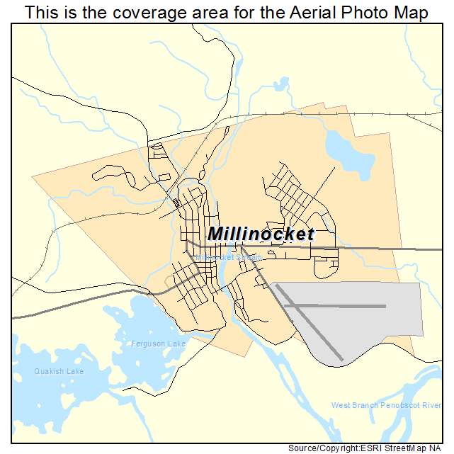 Millinocket, ME location map 