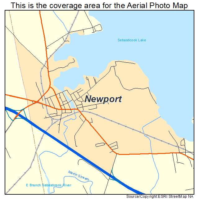 Newport, ME location map 