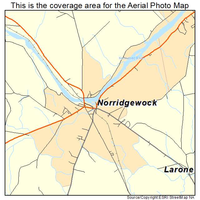 Norridgewock, ME location map 