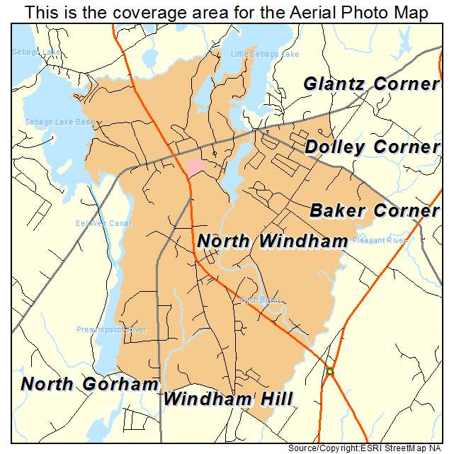 North Windham, ME location map 