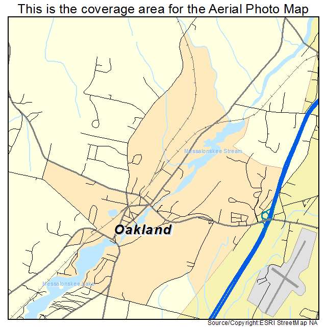 Oakland, ME location map 