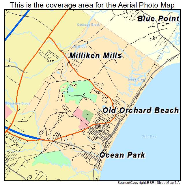 Old Orchard Beach, ME location map 