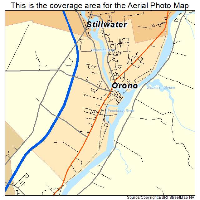 Orono, ME location map 