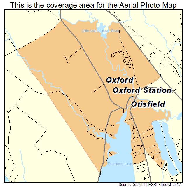 Oxford, ME location map 