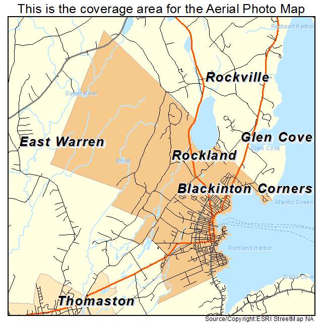 Rockland, ME location map 