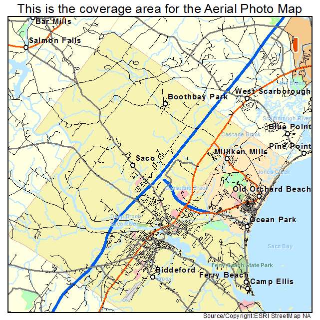 Saco, ME location map 