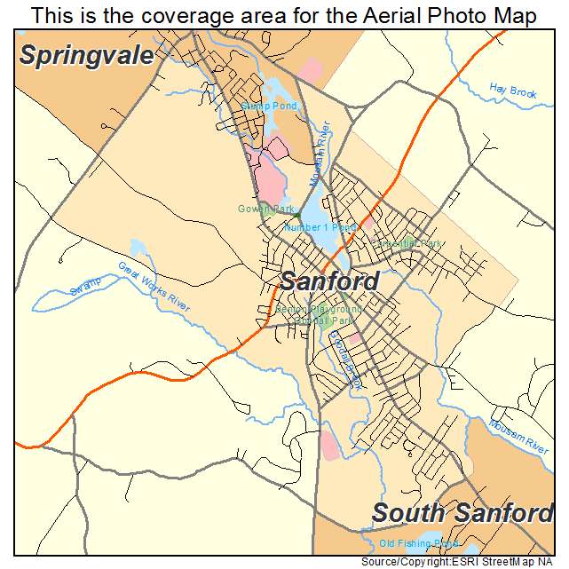 Sanford, ME location map 