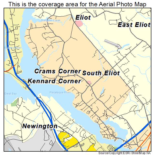 South Eliot, ME location map 