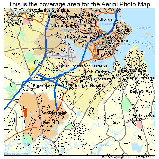 South Portland, ME location map 