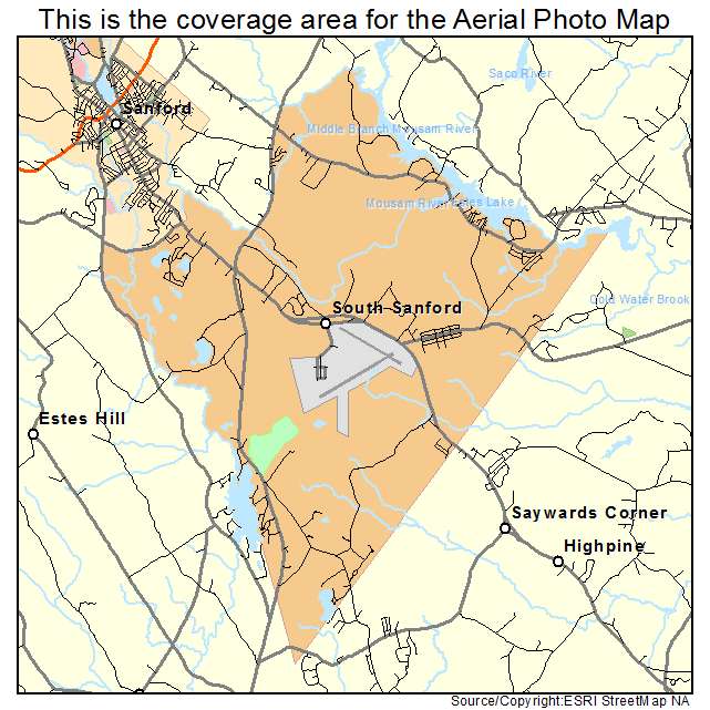 South Sanford, ME location map 