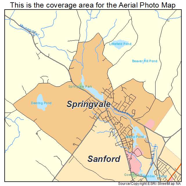 Springvale, ME location map 