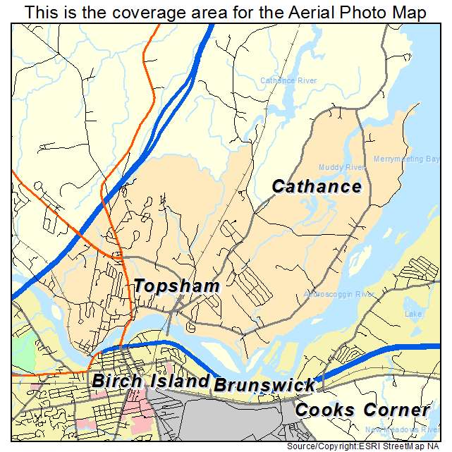 Topsham, ME location map 