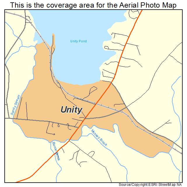 Unity, ME location map 