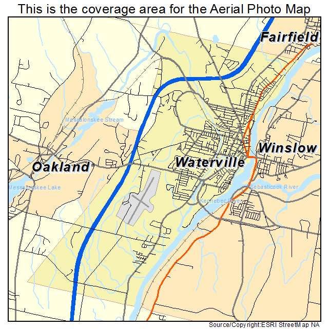 Waterville, ME location map 