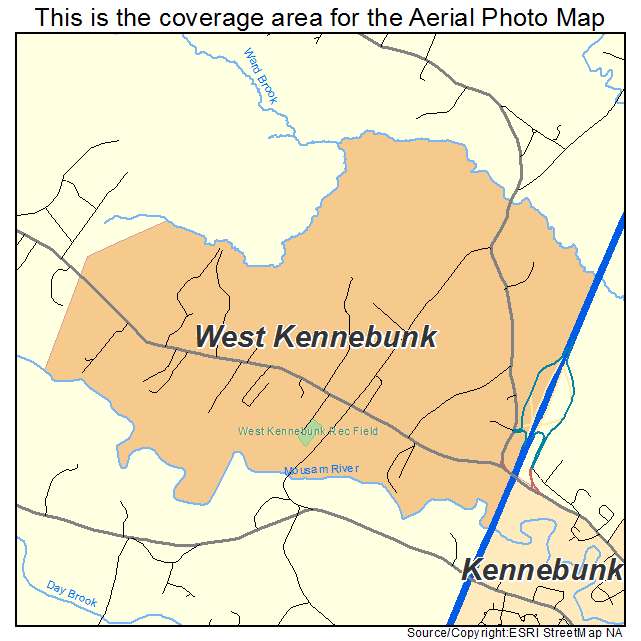 West Kennebunk, ME location map 