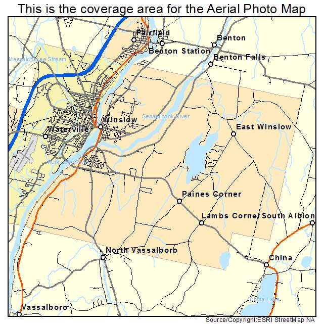 Winslow, ME location map 