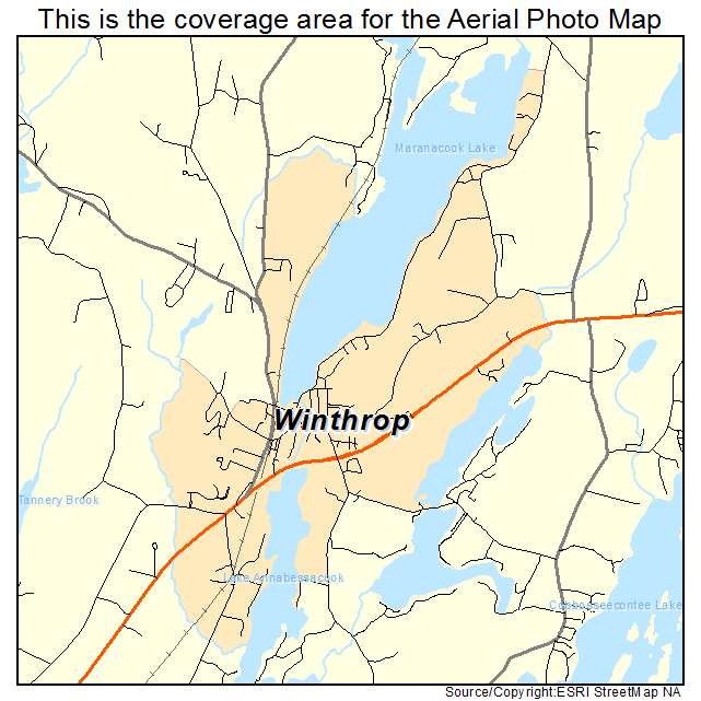 Winthrop, ME location map 