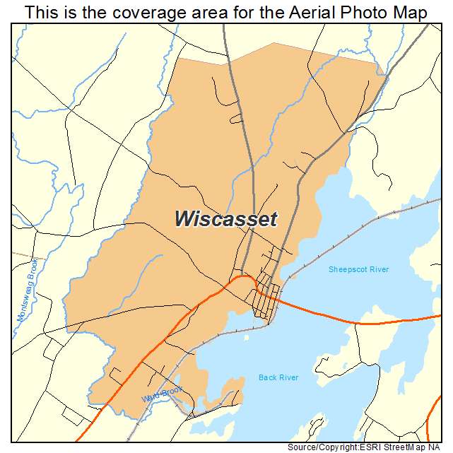 Wiscasset, ME location map 