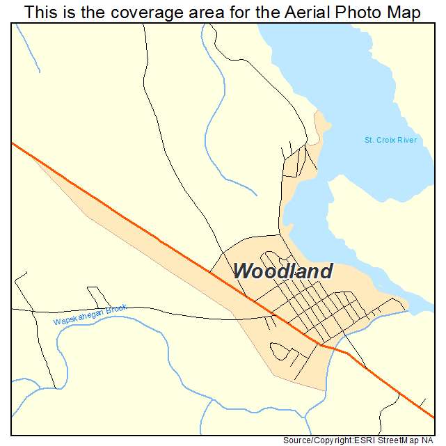 Woodland, ME location map 
