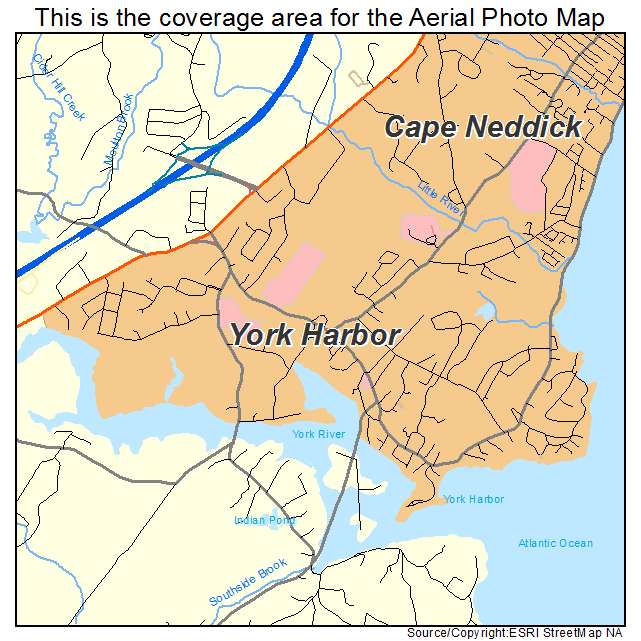 York Harbor, ME location map 