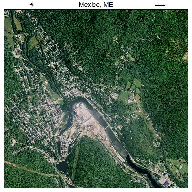 Mexico, ME air photo map