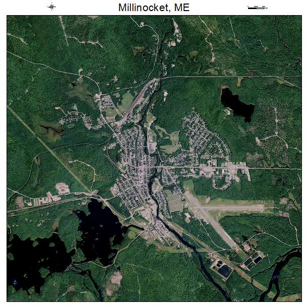 Millinocket, ME air photo map