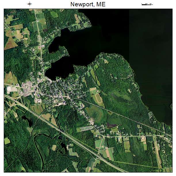 Newport, ME air photo map