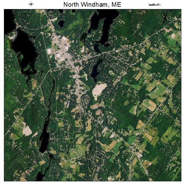 North Windham, ME air photo map