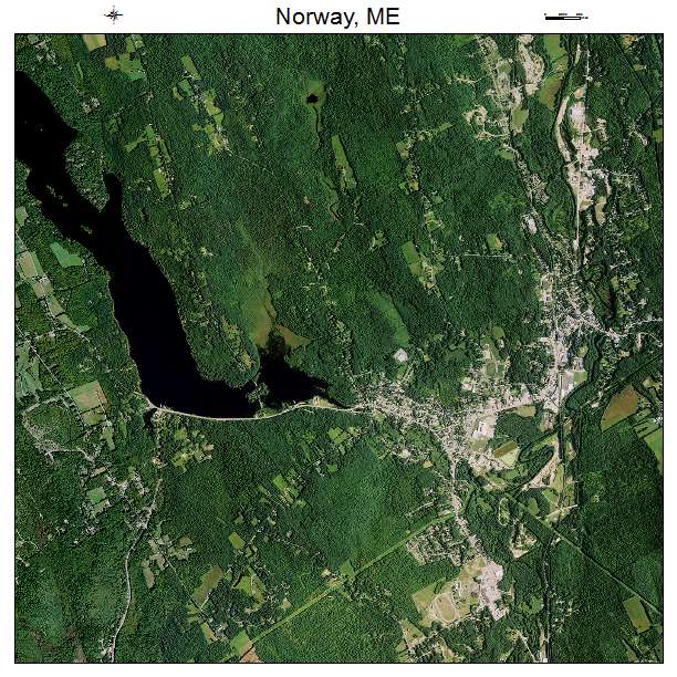 Norway, ME air photo map