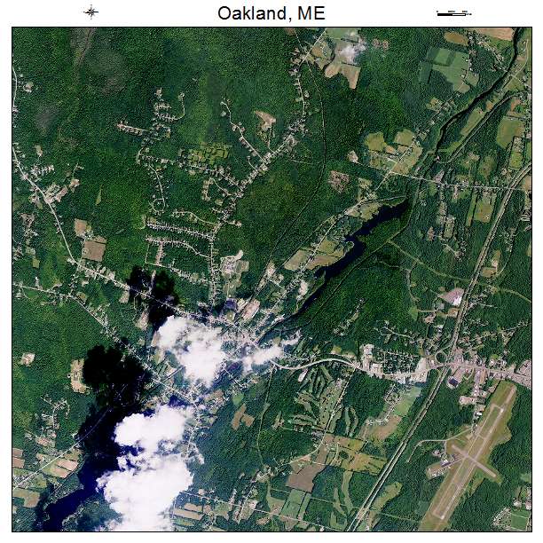 Oakland, ME air photo map