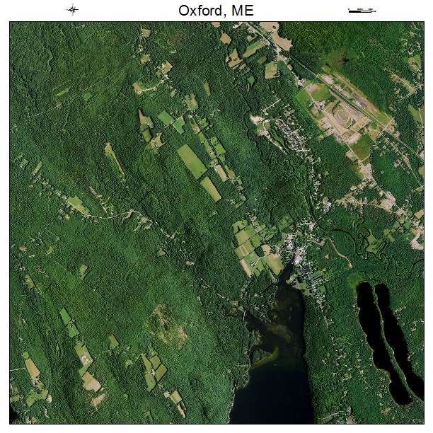 Oxford, ME air photo map