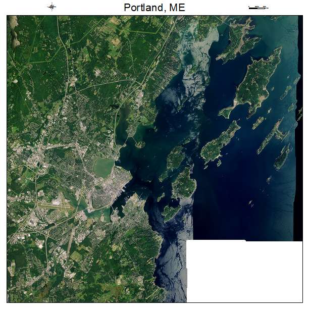 Portland, ME air photo map