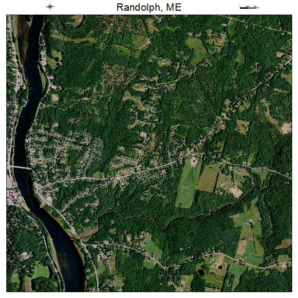 Randolph, ME air photo map