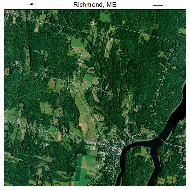 Richmond, ME air photo map